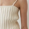 Wol Hide Rib Cami - Ecru - Thumbnail 3