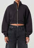 AGOLDE Asta Zip Sweatshirt - Washed Black - Thumbnail 2