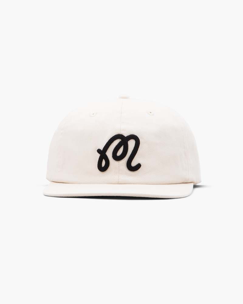 MALBON GOLF M Script Chainstitch Painter Hat - Ivory | Garmentory