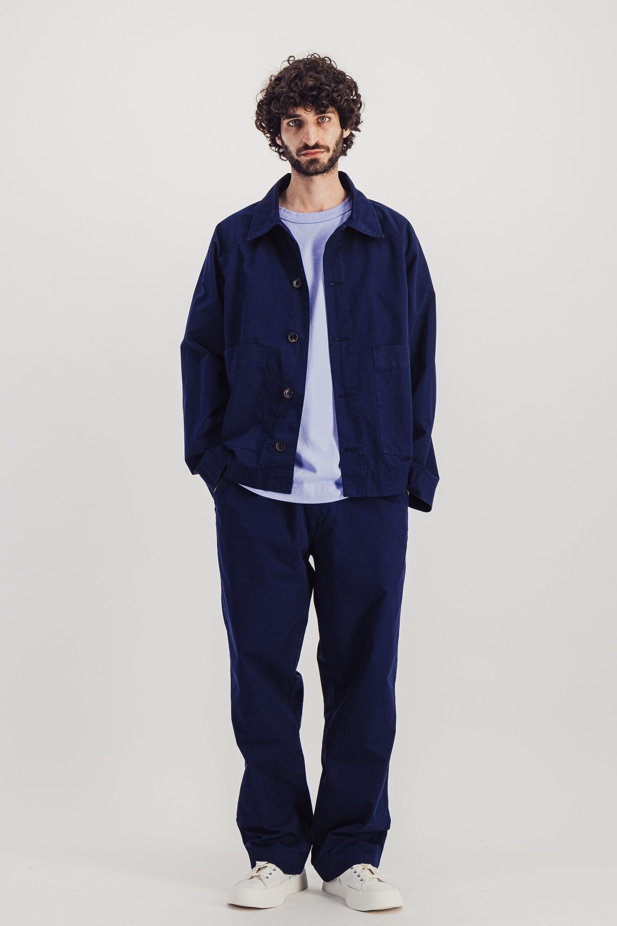 Parages Ropa Parages Coach Light Cotton Jacket - Dark Indigo | Garmentory