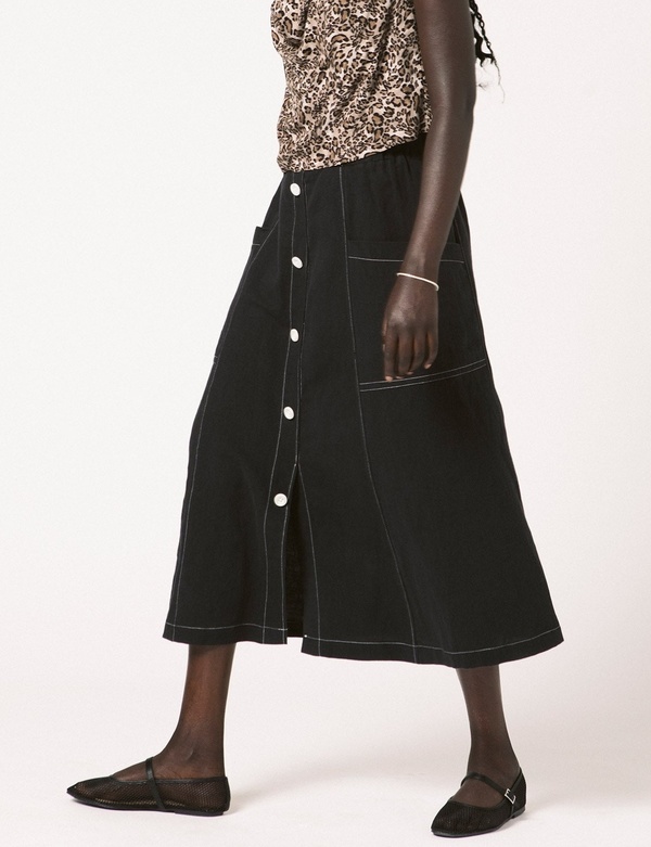 Allison Wonderland Market Skirt - Black