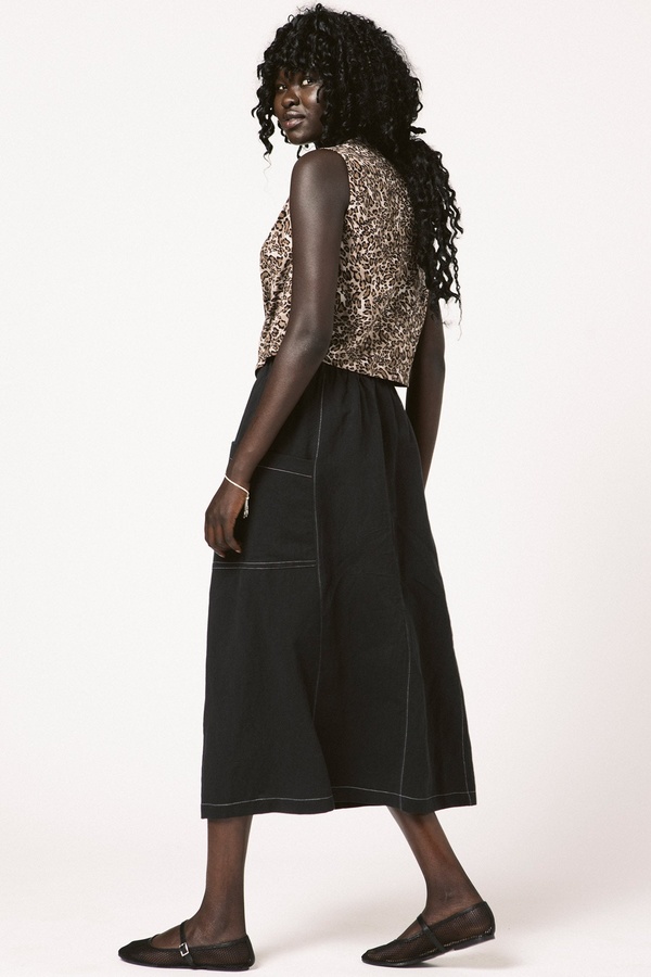 Allison Wonderland Market Skirt - Black