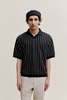 A Kind of Guise Mahua Knit Polo - India Ink Stripe - Thumbnail 1