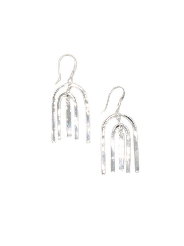 Fair Anita Arch Earrings - Silver/Brass Fair Anita Arch Earrings - Silver/Brass