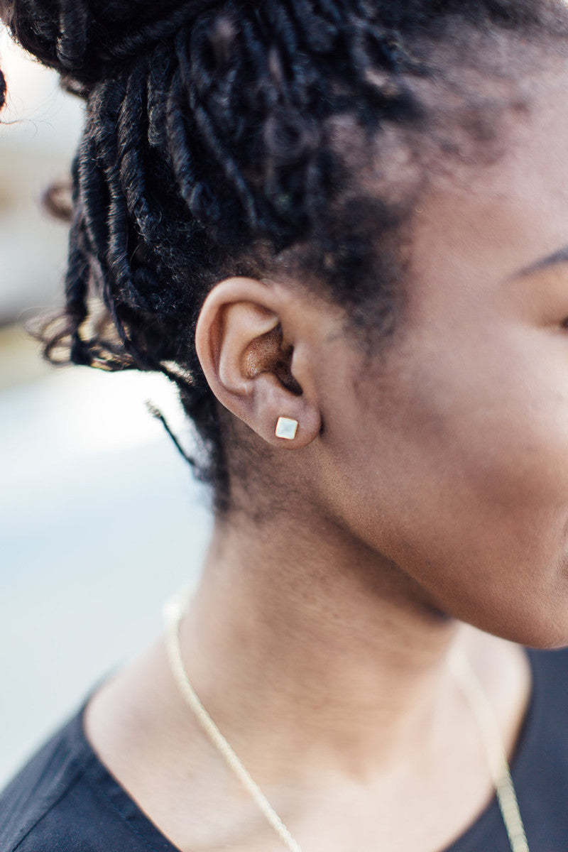 Fair Anita Crystal Waters Studs - Brass