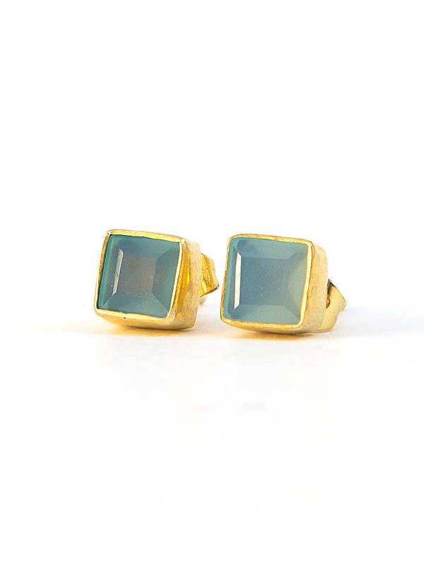 Fair Anita Crystal Waters Studs - Brass