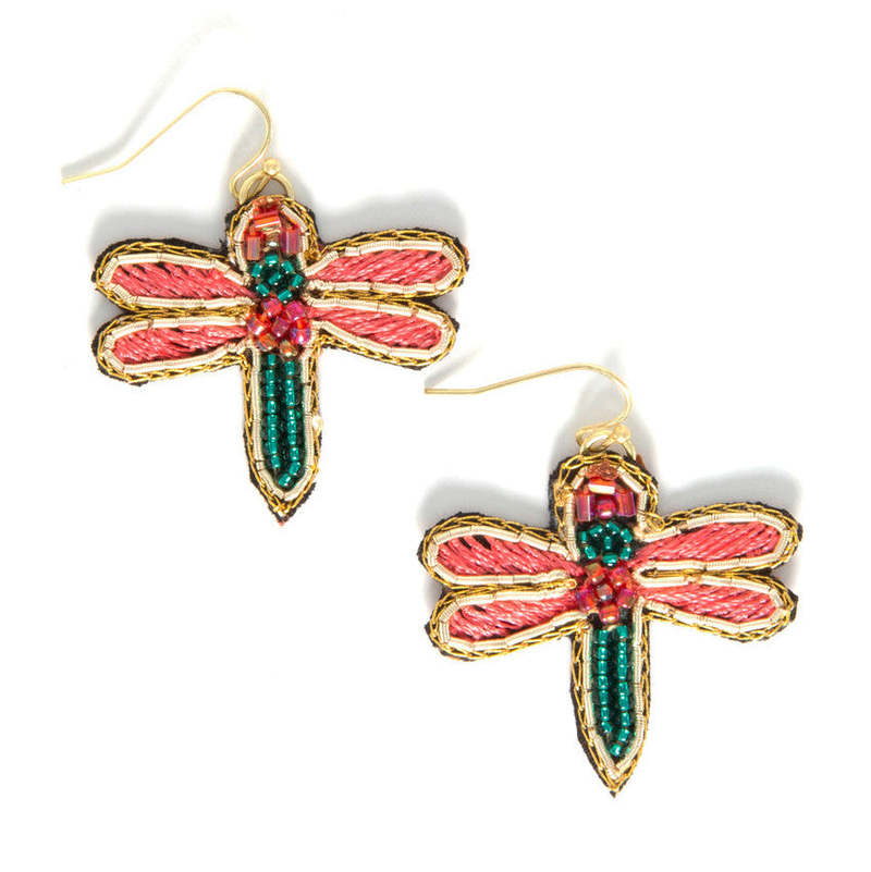 Fair Anita Dragonfly Beaded Earrings