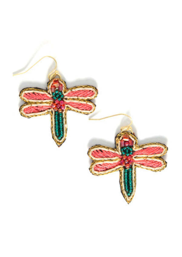 Fair Anita Dragonfly Beaded Earrings