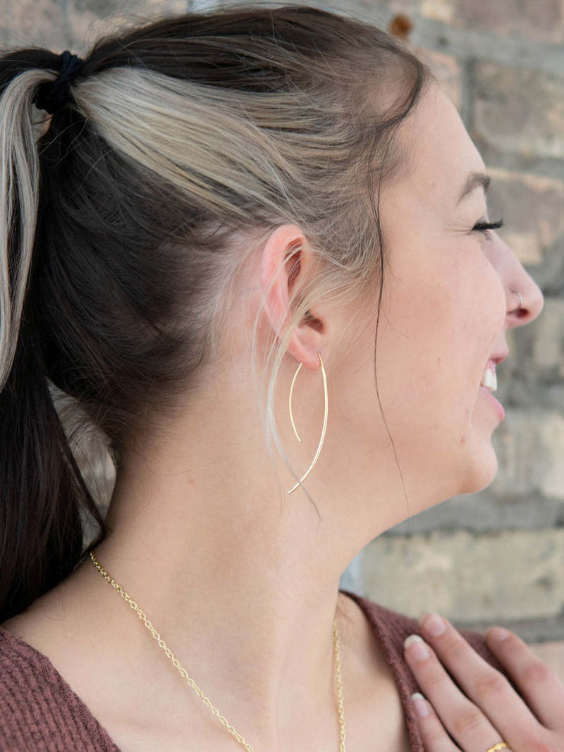Fair Anita Elegant Curve Drop Earrings