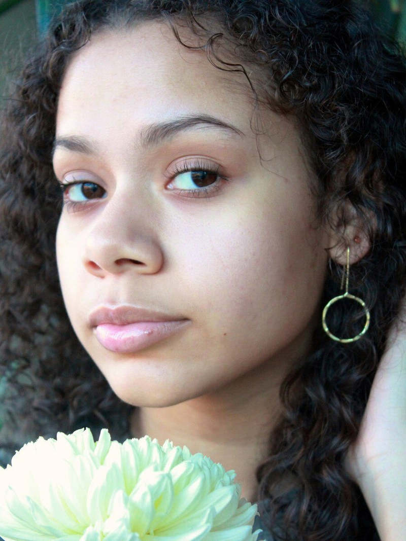 Fair Anita Full Moon Drop Earrings - Silver/Brass