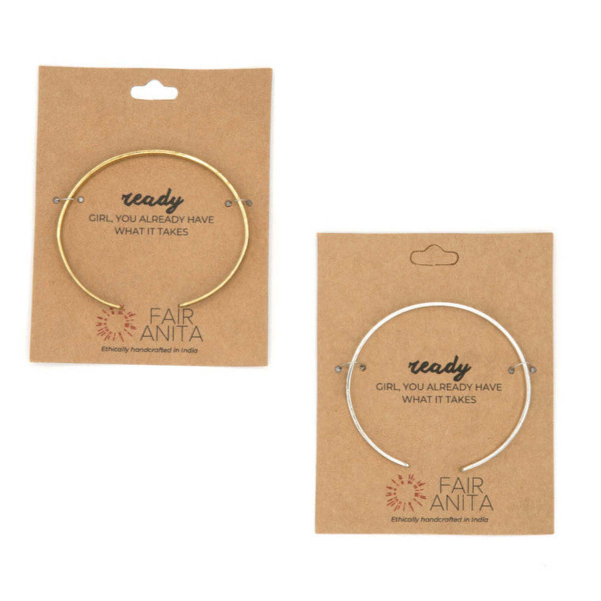 Fair Anita Have What It Takes Quote Cuff - Silver/Brass - Image 1 of 6