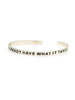 Fair Anita Have What It Takes Quote Cuff - Silver/Brass - Thumbnail 5