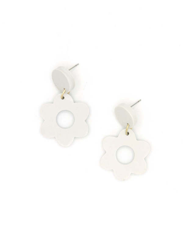 Fair Anita Hot Hippie Earrings - White/Red