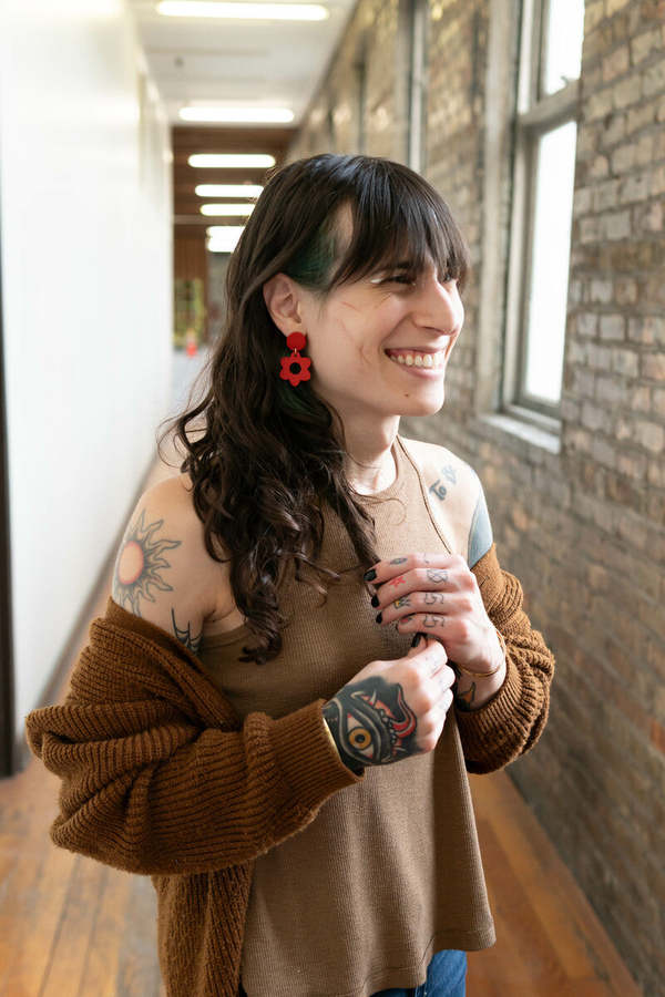 Fair Anita Hot Hippie Earrings - White/Red