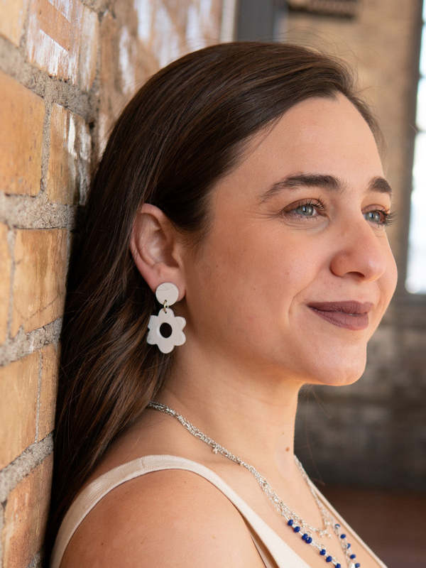 Fair Anita Hot Hippie Earrings - White/Red
