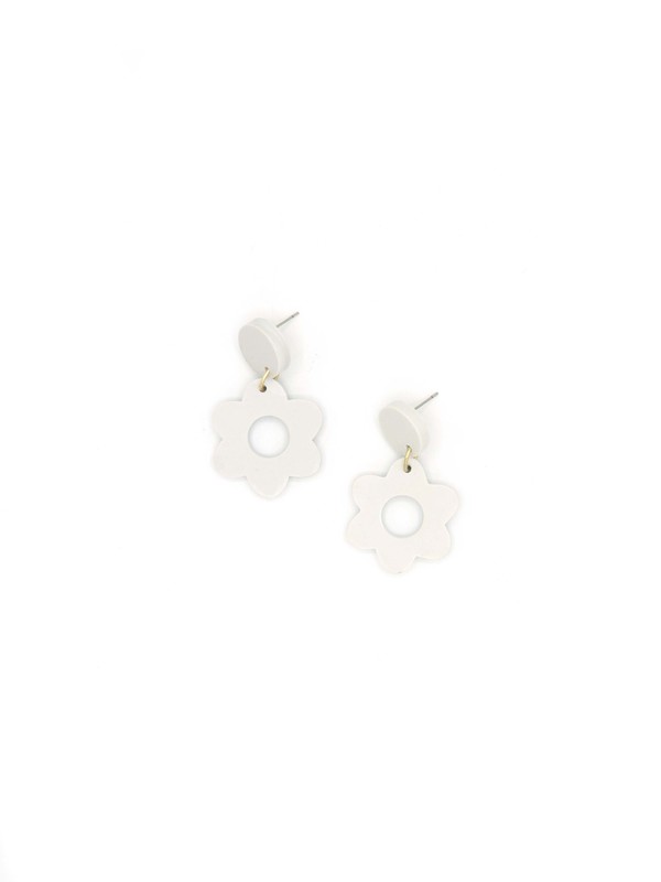 Fair Anita Hot Hippie Earrings - White/Red