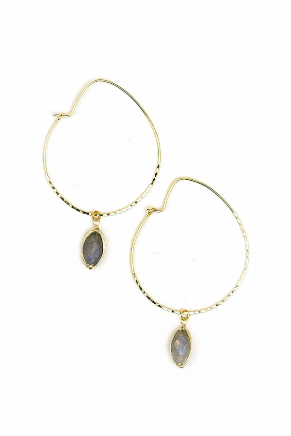 Fair Anita Labradorite Hoops