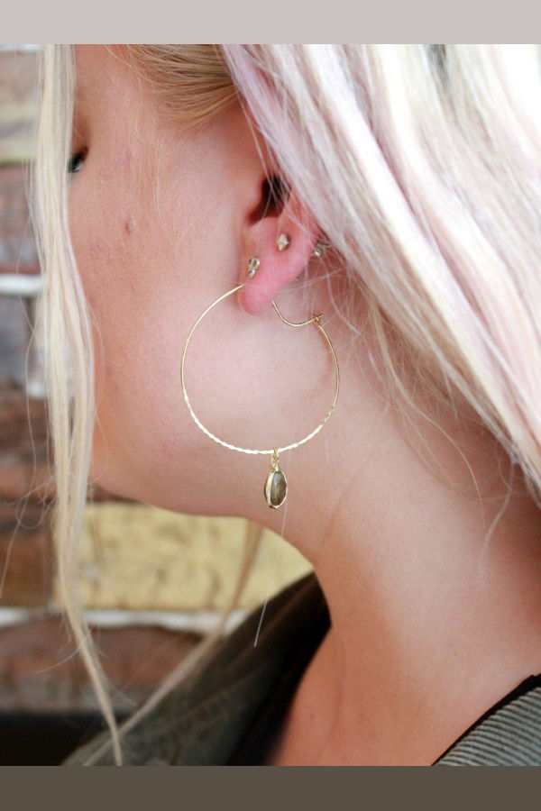 Fair Anita Labradorite Hoops