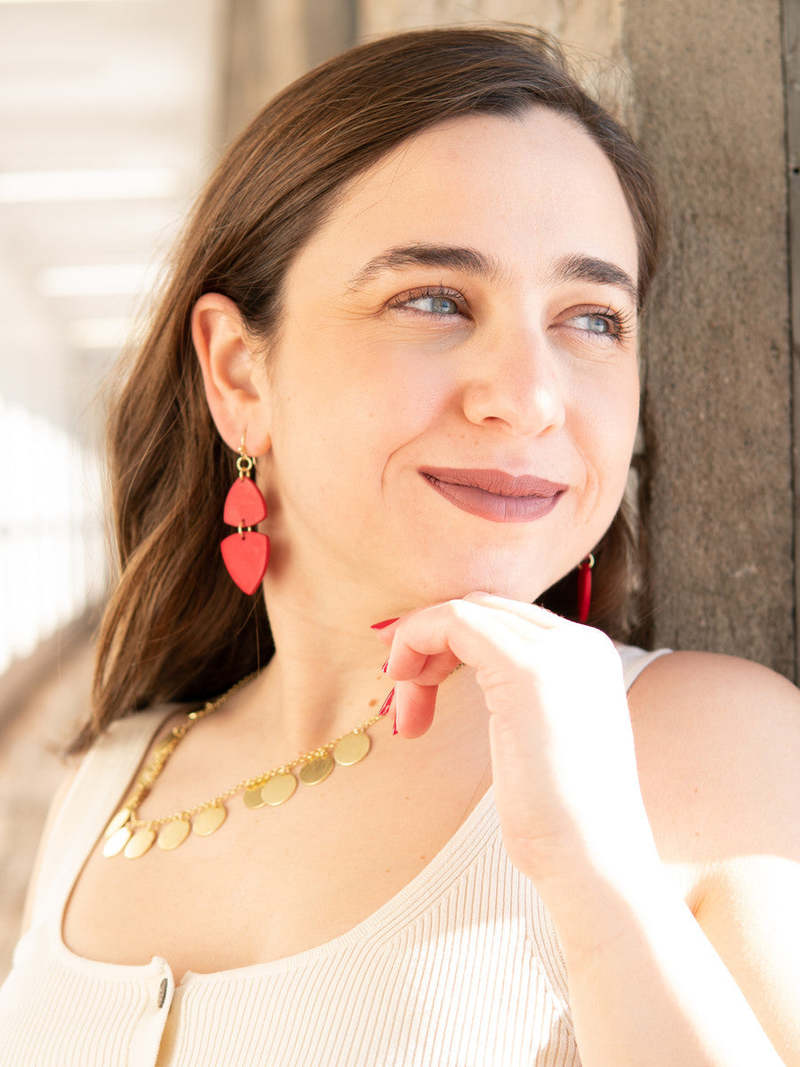 Fair Anita Modern Poppy Dangle Earrings