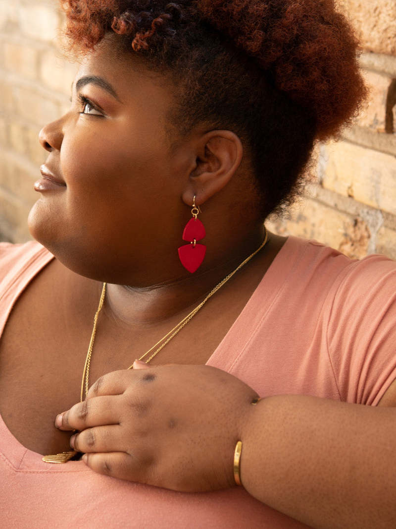 Fair Anita Modern Poppy Dangle Earrings