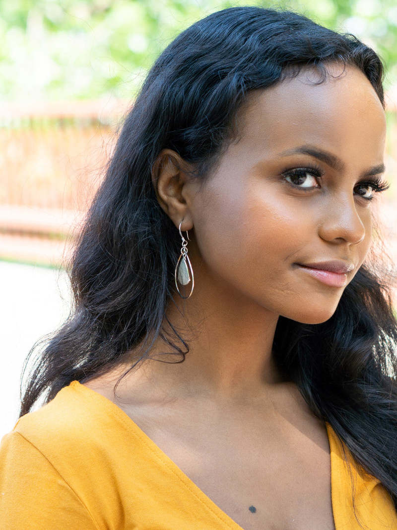 Fair Anita Mother of Pearl Teardrop Earrings