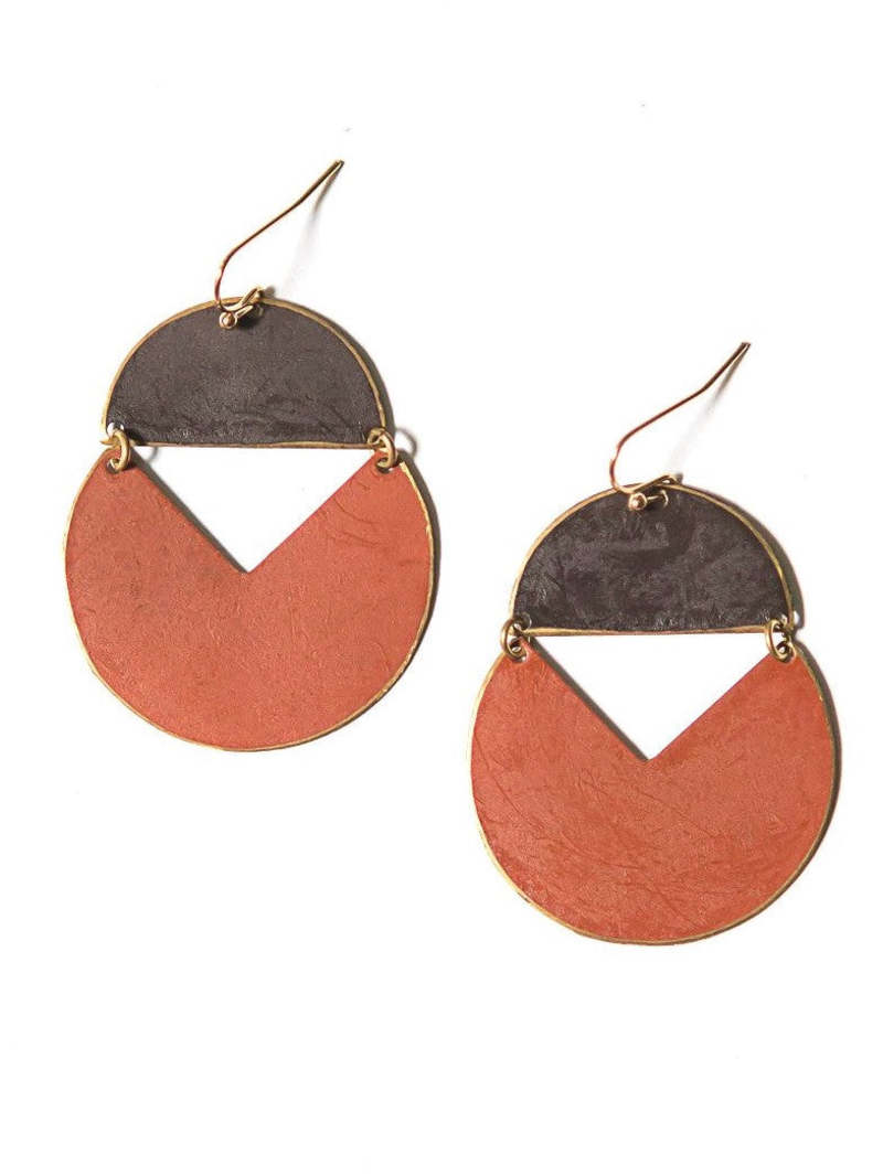 Fair Anita Painted Moon Earrings