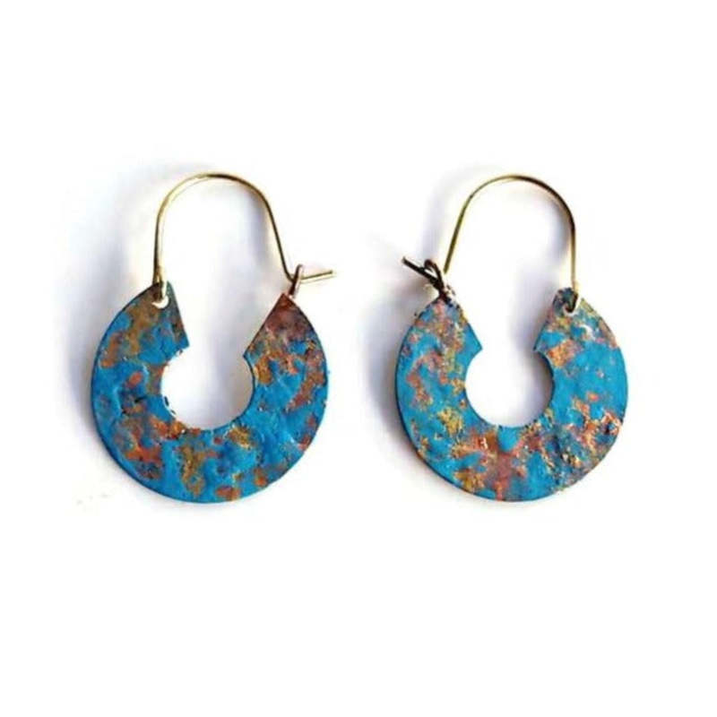 Fair Anita Patina Hammered Hoops