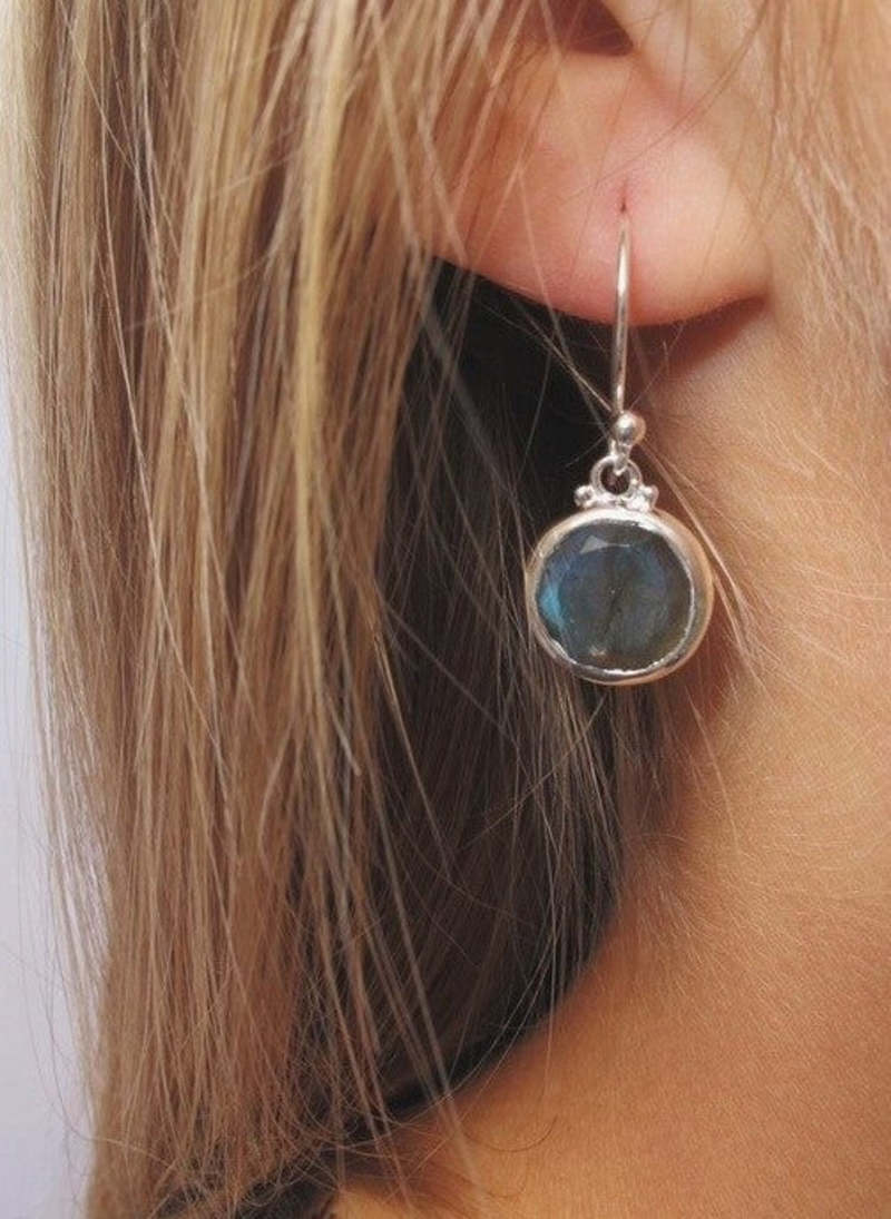 Fair Anita Reflection Sterling Earrings - Labradorite