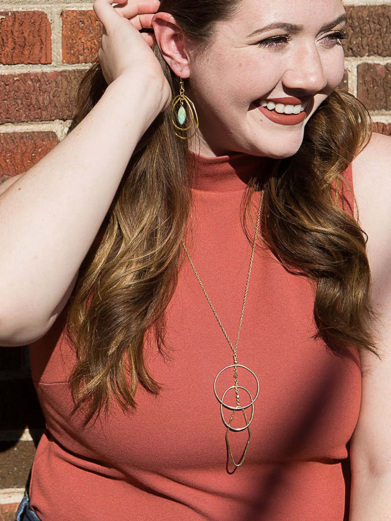 Fair Anita Ripples Necklace - Silver/Brass