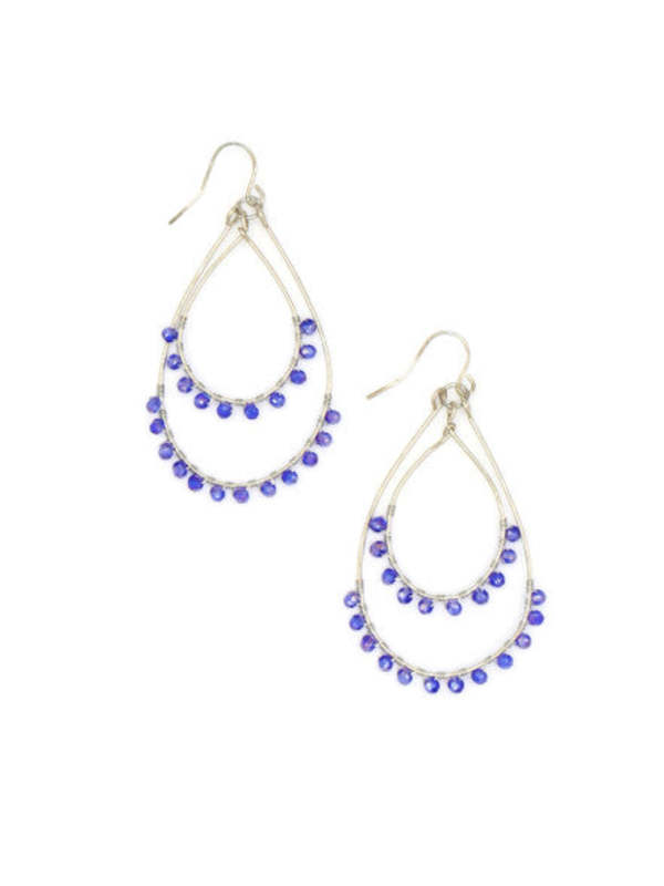 Fair Anita Rubi Sparkle Teardrop Earrings - Silver