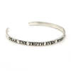 Fair Anita Speak The Truth Quote Cuff - Brass/Silver - Thumbnail 4