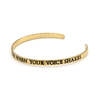 Fair Anita Speak The Truth Quote Cuff - Brass/Silver - Thumbnail 5