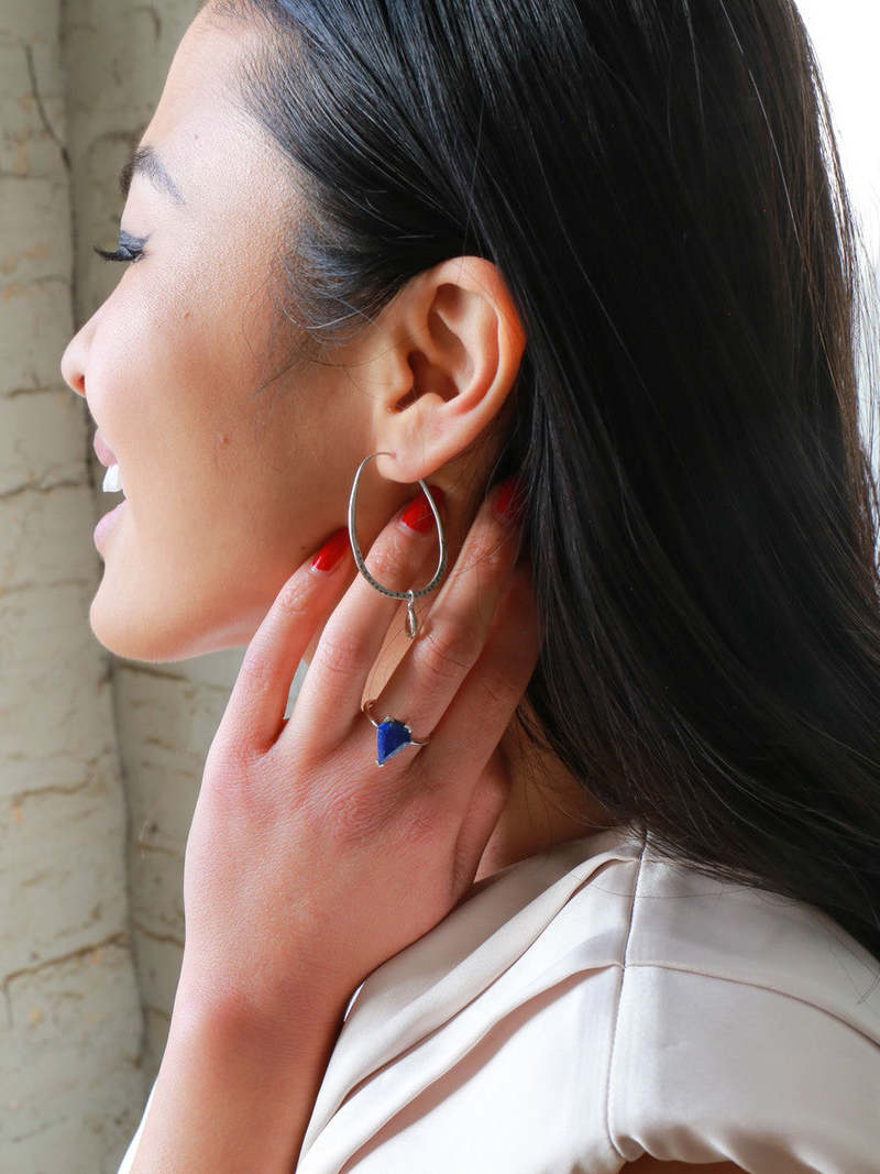 Fair Anita Sunshine Stone Hoop Earrings