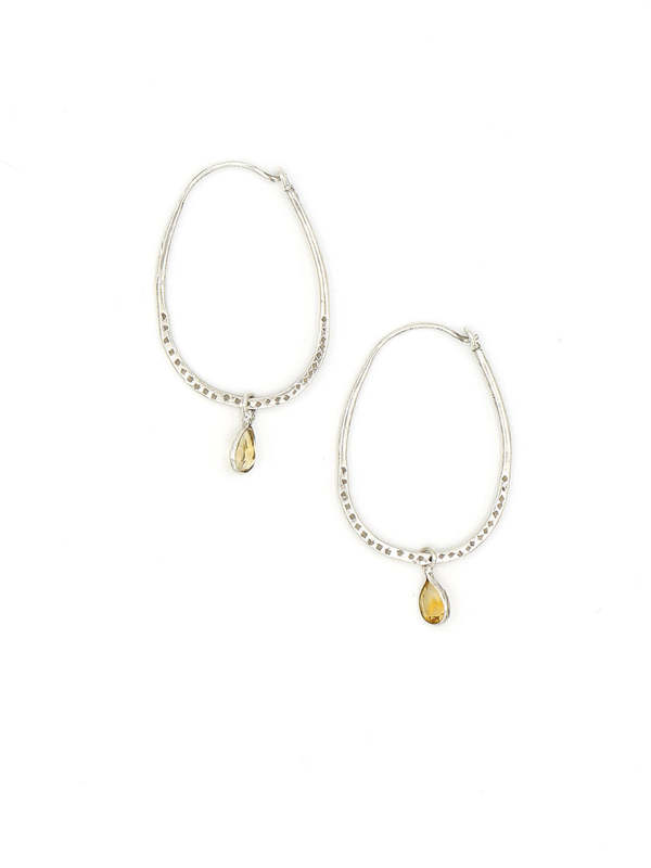 Fair Anita Sunshine Stone Hoop Earrings