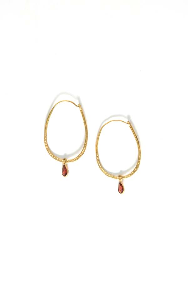 Fair Anita Sunshine Stone Hoop Earrings
