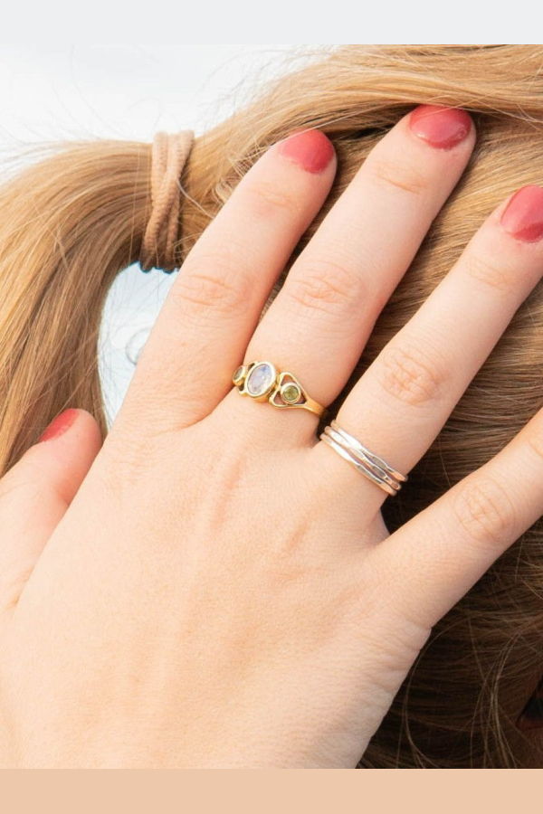 Fair Anita Triple Harvest Stone Ring