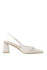 BIANCO Biamaralyn Bow Slingback Satin Heels - Off White - Thumbnail 3