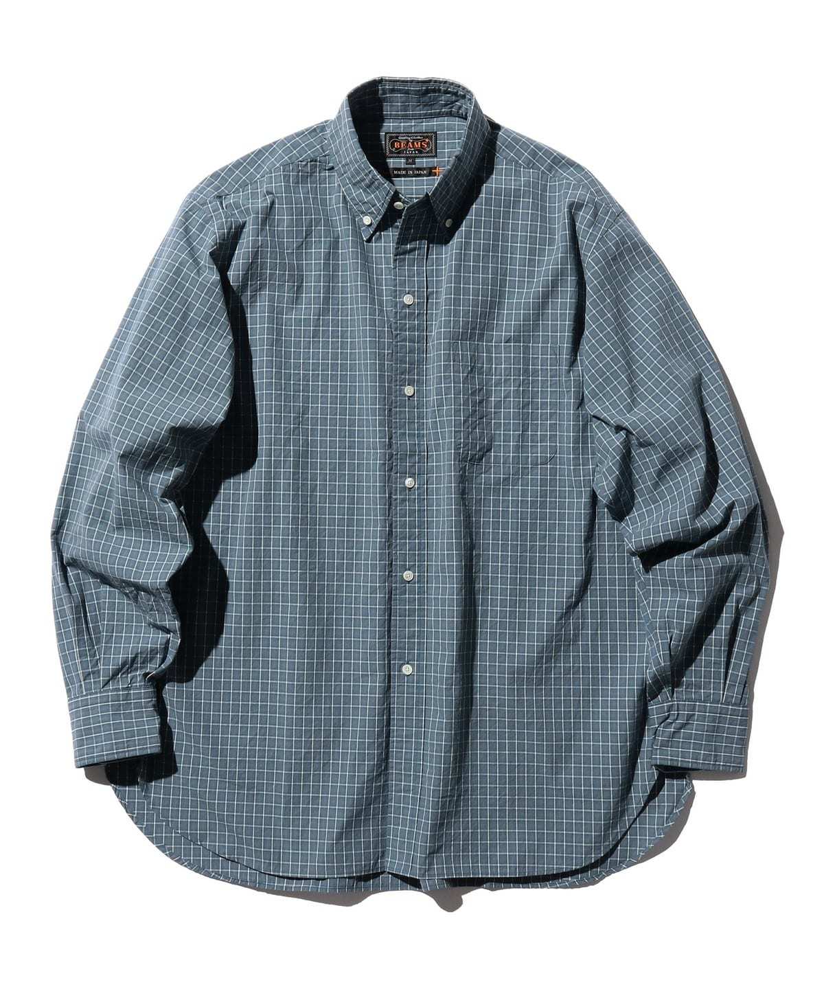 トップス BEAMS PLUS B.D. Panama Plaid Classic Fit Beams Plus Open B.D. Panama Plaid Shirt - Orange | Garmentory