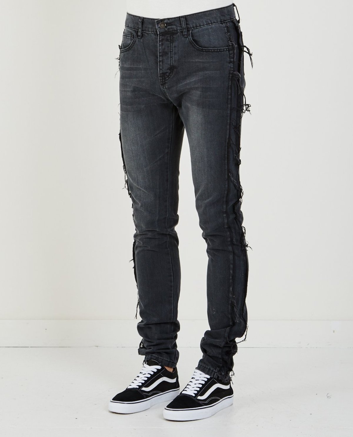 Men's Ev Bravado RAW EDGE DENIM JEAN BLACK STONEWASH Garmentory