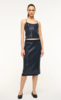 Staud Mimi Sequin Line Skirt - Navy - Thumbnail 2