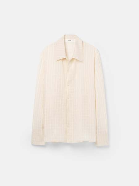 シャツ Sefr DALIANFEA Short Sleeve Shirt Feather White DALIANFEASS2 Séfr Dalian Shirt - Feather White | Garmentory