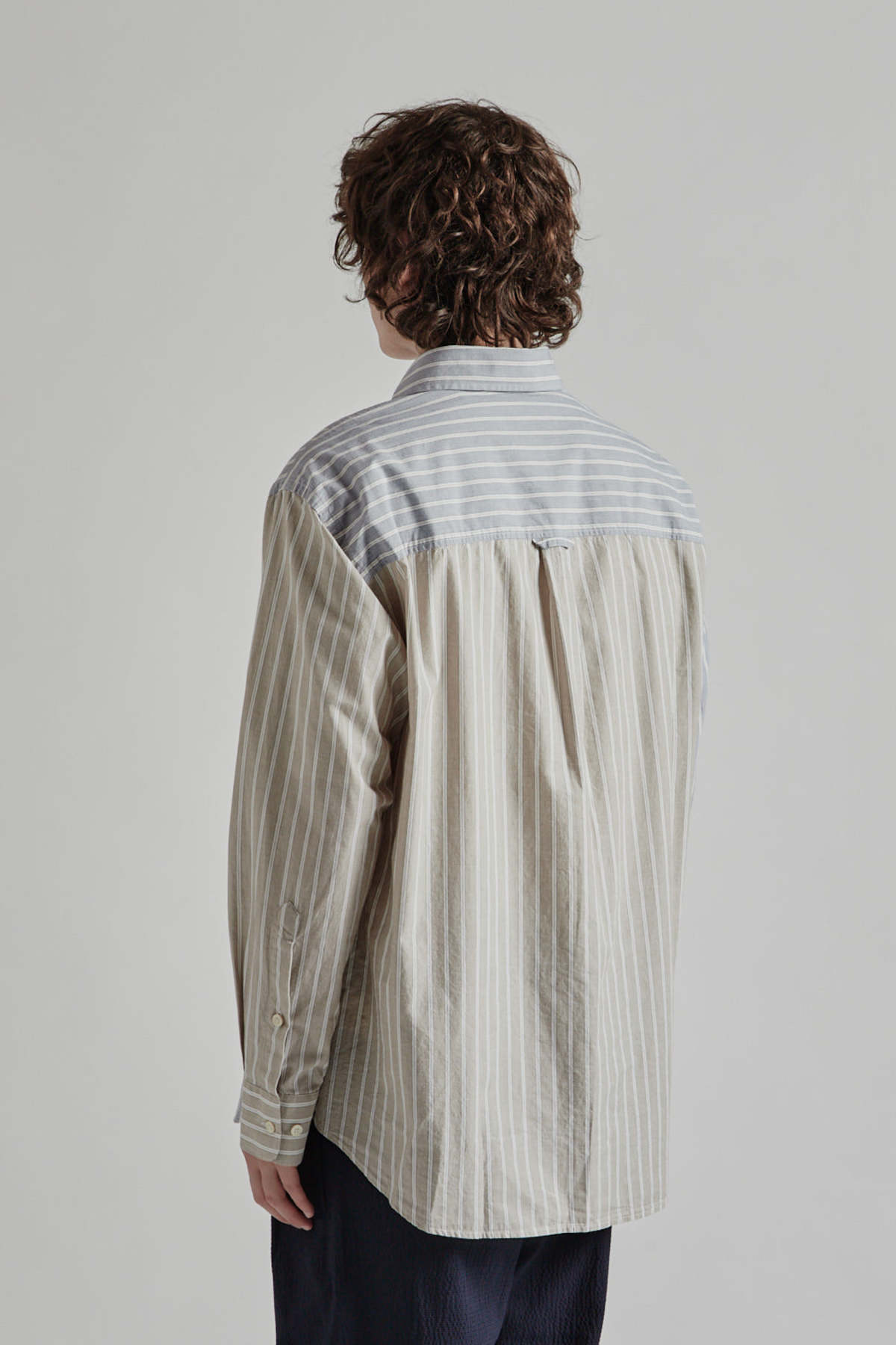Parages Ropa Parages Family Shirt - Blue Beige Stripes | Garmentory