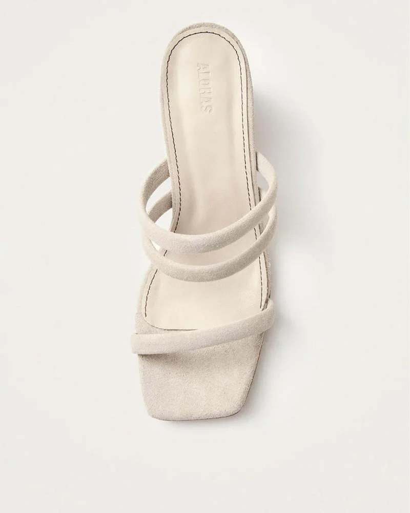Alohas Indiana Leather Sandals - Stone Beige