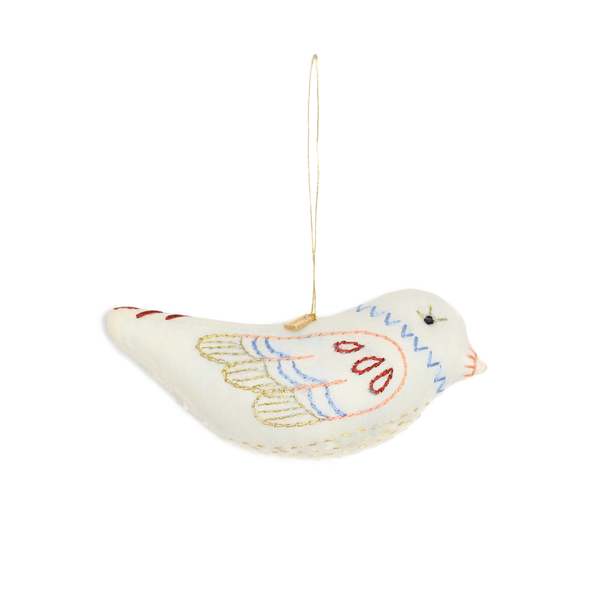 Others Trade for Hope Embroidered Bird - White/Multi