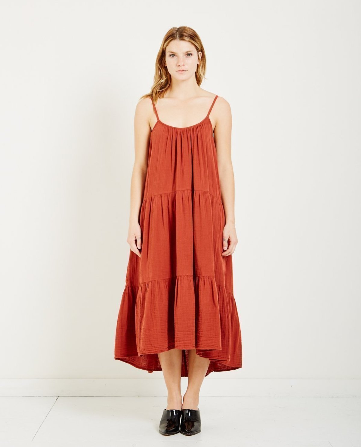 open lace back dress Honor Smocked Dress in Ginger  Copper Threads