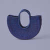 Indego Africa Anyo Half Moon Bag - Blue/Natural - Thumbnail 1