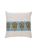 Alamwar Parakeets Pillow Cover - Blue/Green - Thumbnail 1