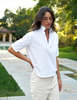 Frank & Eileen Patty Popover Henley - White - Thumbnail 2