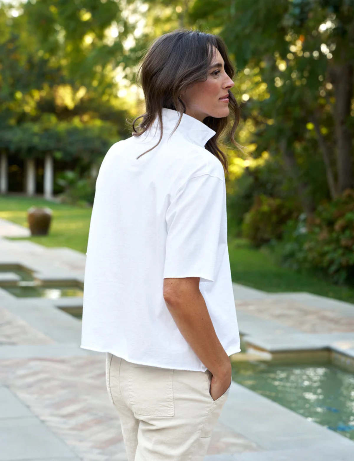 Frank & Eileen Patty Popover Henley - White - Image 3 of 5