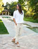Frank & Eileen Patty Popover Henley - White - Thumbnail 5
